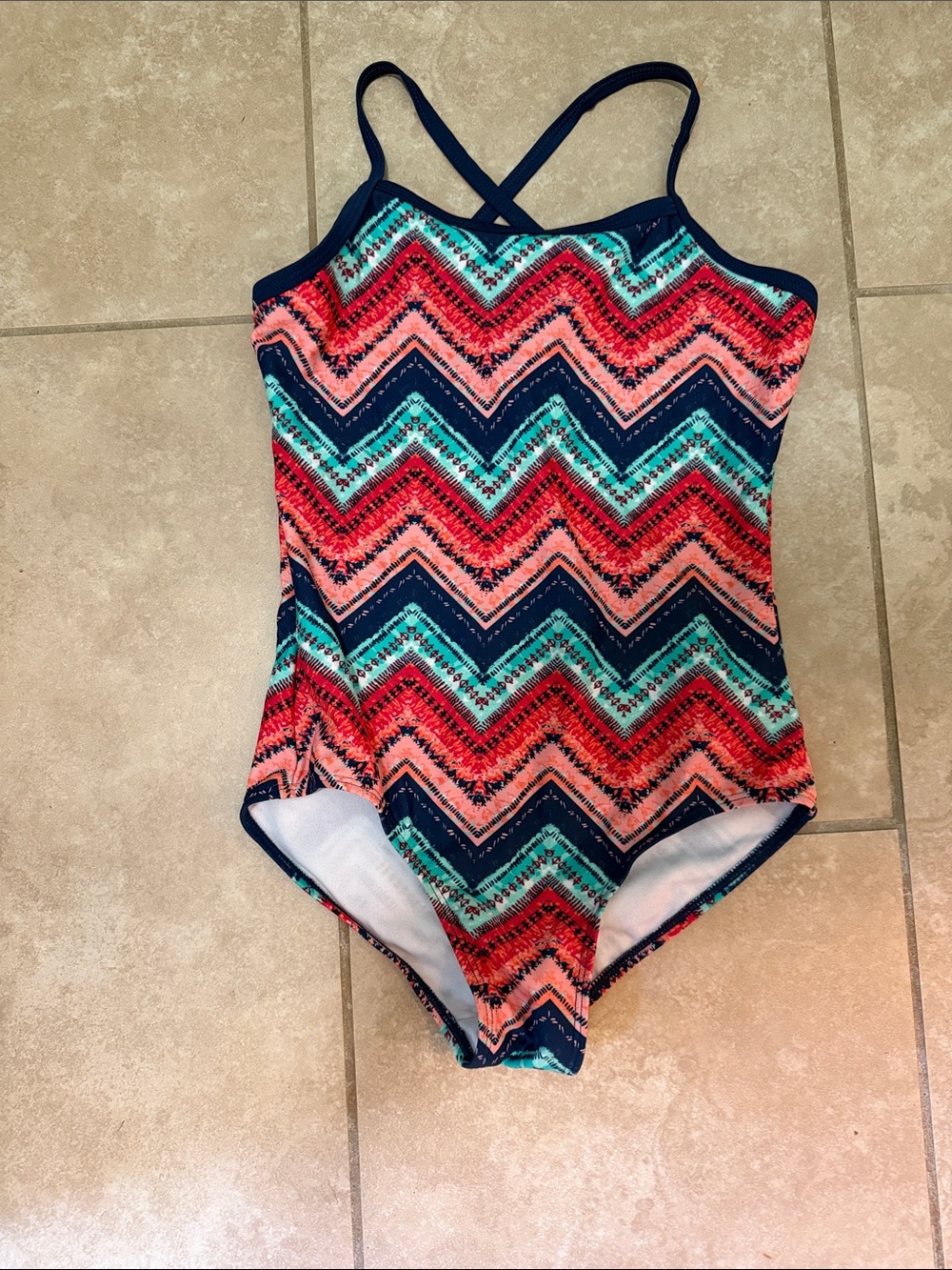 Chevron Print One-Piece Swimsuit